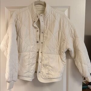 Women's Quilted White Jacket